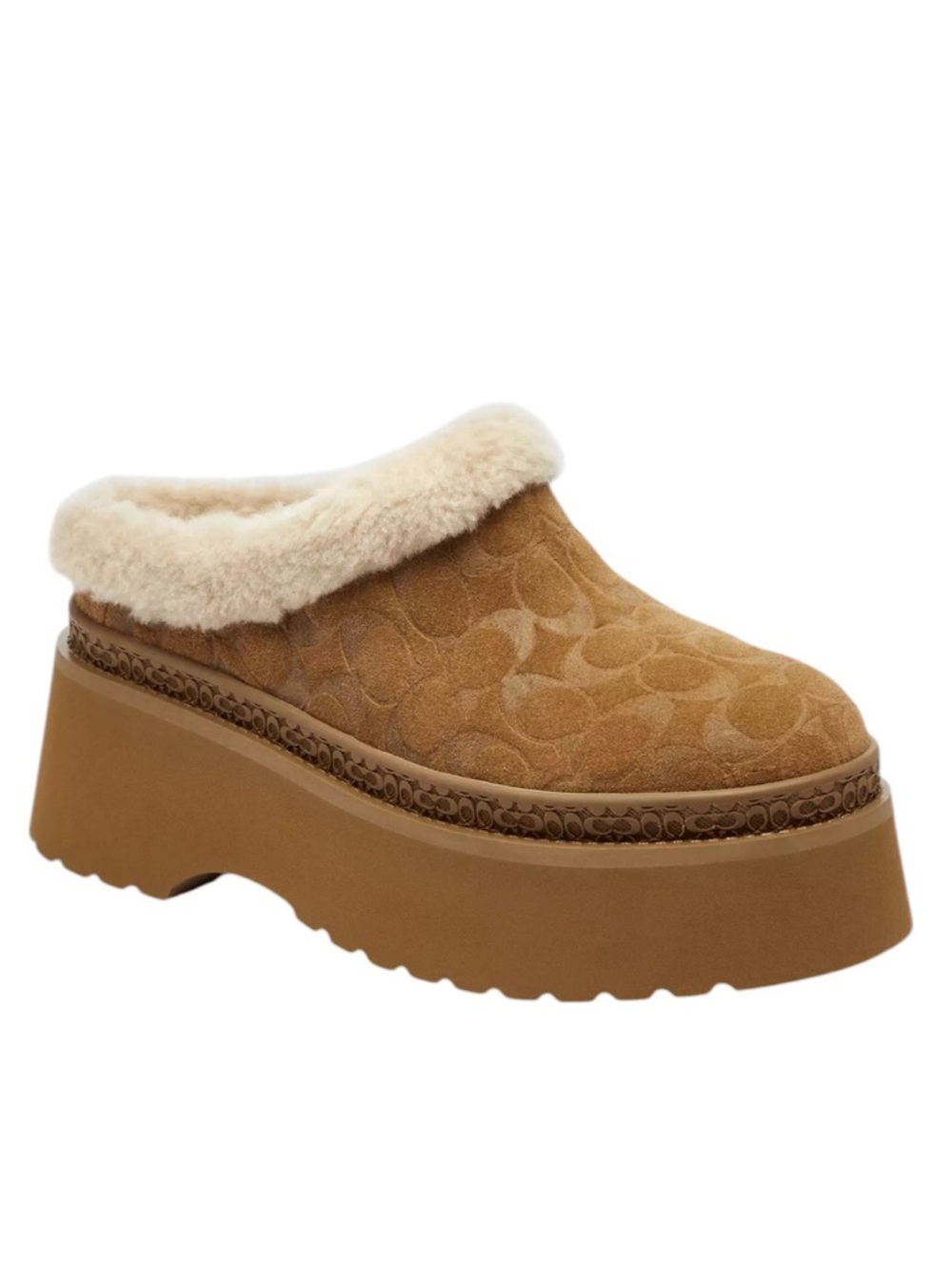 COACH NWT 
Women's Cecelia Signature Shearling Clogs in Sz 7 - Picture 5 of 8